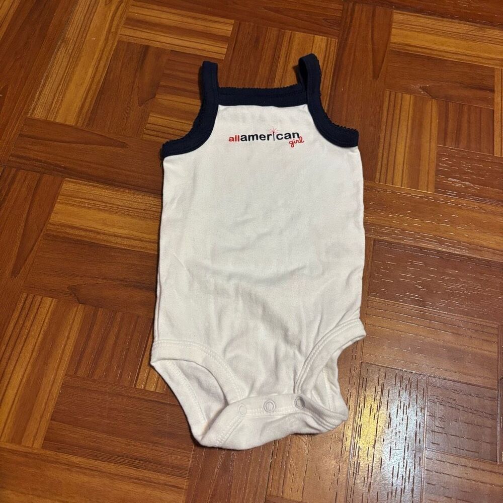 Carters All American Girl Tank‎ Bodysuit Size 3-6 Months